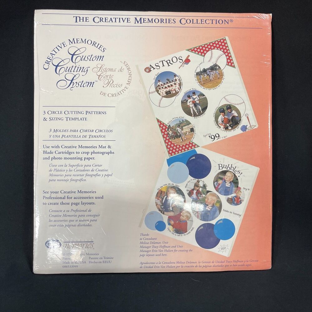 Creative Memories 3 Circle Cutting Patterns NIP